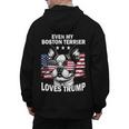 Even My Boston Terrier Loves Trump Trump Supporter Dog Lover Men's Hoodie Back Print, trending gift