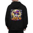 Halloween Boston Terrier Dog Breed With Jack O' Lantern Art Men's Hoodie Back Print, Boston Terrier Halloween Gifts, trending gift