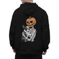 Halloween Skeleton Boston Terrier Men's Hoodie Back Print, Boston Terrier Halloween Gifts, trending gift