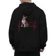 Heartbeat Boston Terrier Dog Men's Hoodie Back Print, trending gift