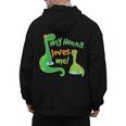 Kids My Nonna Loves Me Dinosaur Grandson Men's Hoodie Back Print, trending gift