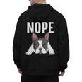 Nope Boston Terrier Puppy Dog Bostie Lover Men Women Girls Kids Men's Hoodie Back Print, trending gift
