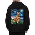 Red Heeler Starry Night Cattle Dog Colorful Art By Aja For Men Women Girls Kids Men's Hoodie Back Print, trending gift