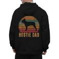 Retro Boston Terrier Dad Dog Owner Pet Bostie Father Men's Hoodie Back Print, Couple Gifts, Boston Terrier Dad Gifts, trending gift