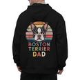 Retro Boston Terrier Dad Men's Hoodie Back Print, Couple Gifts, Boston Terrier Dad Gifts, trending gift