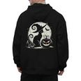 Scary Halloween Cat Costume Retro Cat Moon For Men Women Kids Men's Hoodie Back Print, trending gift