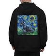 Scottish Terrier Starry Night Scotty Dog Art By Aja Men's Hoodie Back Print, trending gift