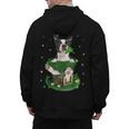 St Patrick's Day Leprechaun Boston Terrier Dog Shamrock For Men Women Kids Men's Hoodie Back Print, trending gift