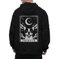 Tarot Card Vintage Crescent Moon Boston Terrier Dog Mom Men's Hoodie Back Print, Couple Gifts, Mom Gifts, Boston Terrier Tarot Gifts, Boston Terrier Mom Gifts, trending gift