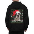 Ugly Xmas Sweater Santa Boston Terrier Dog Christmas For Men Women Kids Men's Hoodie Back Print, Boston Terrier Christmas Gifts, trending gift