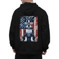 Vintage Boston Terrier Dog American USA US Flag Pets Lovers Men's Hoodie Back Print, American Boston Terrier Gifts, trending gift