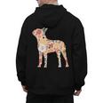 Vintage Floral Boston Terrier For Dog Lover Men's Hoodie Back Print, trending gift