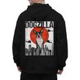 Vintage Japanese Dogzilla Boston Terrier Men's Hoodie Back Print, trending gift