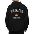Wiesbaden Germany Vintage Athletic Sports Men's Hoodie Back Print, trending gift