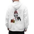 Boston Terrier Christmas T Shirt-Life Is Merrier Premium Tri-Blend Men's Hoodie Back Print, Boston Terrier Christmas Gifts, trending gift