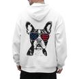 Boston Terrier Dog 4th July America USA Flag Men Women Kids Men's Hoodie Back Print, Boston Terrier 4th Of July Gifts, trending gift