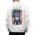 Boston Terrier Dog American USA US Flag Pets Vintage Outfit Men's Hoodie Back Print, American Boston Terrier Gifts, trending gift