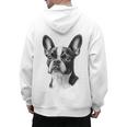 Boston Terrier Dog Motif Pet Illustration Boston Terrier For Men Women Kids Men's Hoodie Back Print, trending gift