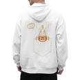 Boston Terrier Halloween Cute Bostie Dog Pocket Boo Men's Hoodie Back Print, Boston Terrier Halloween Gifts, trending gift
