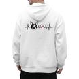 Boston Terrier Heartbeat Heart Line Men's Hoodie Back Print, trending gift