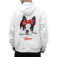 Boston Terrier Mum Dog Woman Idea Men's Hoodie Back Print, trending gift