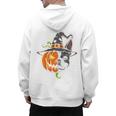 Boston Terrier Pumpkin Jack O Lantern Halloween Men's Hoodie Back Print, Boston Terrier Halloween Gifts, trending gift