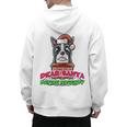 Boston Terrier Santa Claus Christmas Dog Men's Hoodie Back Print, Boston Terrier Christmas Gifts, trending gift