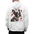 Boston Terrier Is My Valentine Cute Pet Dog Owner Valentine Men's Hoodie Back Print, trending gift