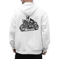 Cool Boston Terrier Riding a Motorcycle Biker Dog Lover For Men Women Kids Men's Hoodie Back Print, Boston Terrier Riding Gifts, trending gift