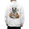 Halloween Boston Terrier Ghost Men's Hoodie Back Print, Boston Terrier Ghost Gifts, Boston Terrier Halloween Gifts, trending gift