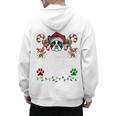 Most Likely Decorate Her Boston Terrier Dog Ugly Christmas Men's Hoodie Back Print, Boston Terrier Christmas Gifts, trending gift
