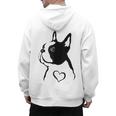 I Love My Boston Terrier Dog With Heart Men's Hoodie Back Print, trending gift