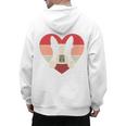 Retro Heart Boston Terrier Dog Vintage Valentine Men's Hoodie Back Print, trending gift