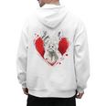 Valentine's Day Boston Terrier Dog Men's Hoodie Back Print, trending gift