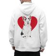 Valentine's Day Boston Terrier Lover Men's Hoodie Back Print, trending gift