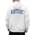 Varsity Grey Nantucket Men's Hoodie Back Print, trending gift