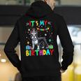 My Birthday Colorful Costume Boston Terrier Party Men's Hoodie Back Print, funny gift