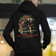 All Booked For Christmas Christmas Book Tree For Teacher For Men Women Kids Men&#x27;s Hoodie Back Print, funny gift