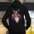 Boston Terrier Boxing Men's Hoodie Back Print, funny gift
