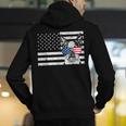 Boston Terrier Dog 4th Of July US American Flag Patriotic Men's Hoodie Back Print, Patriotic Boston Terrier Hoodies, American Boston Terrier Hoodies, Boston Terrier 4th Of July Hoodies, funny gift