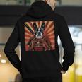 Boston Terrier Dog Japanese Art Samurai Ukiyo-e Men's Hoodie Back Print, funny gift