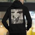 Boston Terrier Dog UFO Alien Extraterrestrial Selfie Men's Hoodie Back Print, funny gift