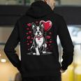 Boston Terrier Dog Valentine's Day Dog Owner Valentine Men's Hoodie Back Print, funny gift