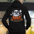Boston Terrier Ghost Boo Halloween Kids Men's Hoodie Back Print, Boston Terrier Ghost Hoodies, Boston Terrier Halloween Hoodies, funny gift