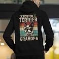 Boston Terrier Grandpa Dog Lover Father's Day Men's Hoodie Back Print, funny gift