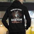 Boston Terrier Groovy World's Best Boston Mom Men's Hoodie Back Print, Boston Terrier Mom Hoodies, funny gift