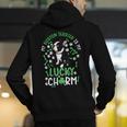 My Boston Terrier Is My Lucky Charm Paw Dog St Patrick's Day Men's Hoodie Back Print, funny gift