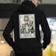 The Boston Terrier Mom Skeleton Spooky Season Halloween Men's Hoodie Back Print, Boston Terrier Mom Hoodies, Boston Terrier Halloween Hoodies, funny gift