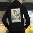 Boston Terrier Mom Skeleton Tarot Card Witch Vibes Dog Mom Men's Hoodie Back Print, Boston Terrier Mom Hoodies, Boston Terrier Tarot Hoodies, funny gift