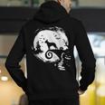 Boston Terrier And Moon Halloween Costume Dog Lover Men's Hoodie Back Print, Boston Terrier Halloween Hoodies, funny gift